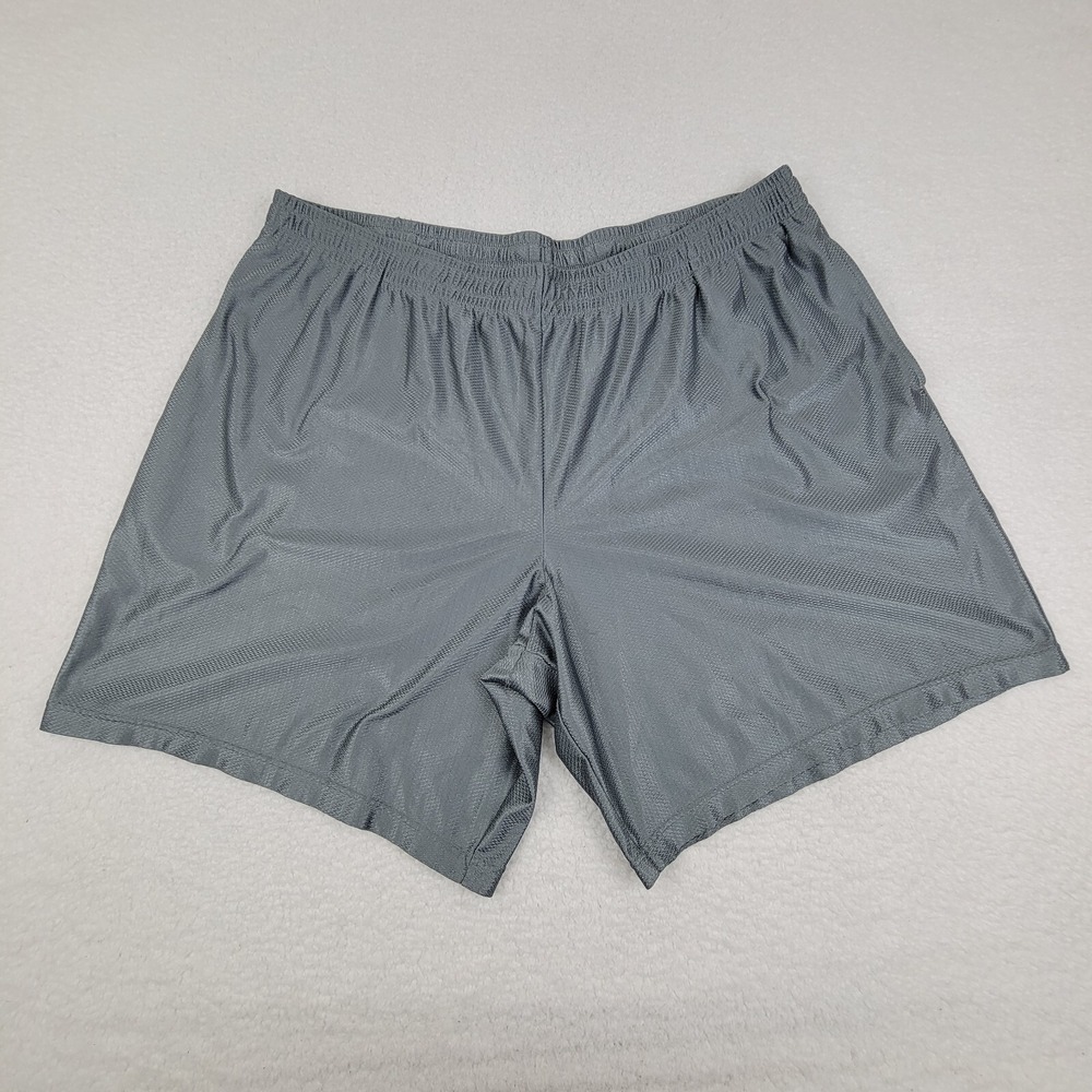 Starter Shiny Basketball Shorts Silver Dazzle Mens 2XL 44-46 Measures 41 x 8.5